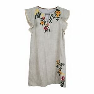 THML Floral Embroidered Boho Chic Dress Medium